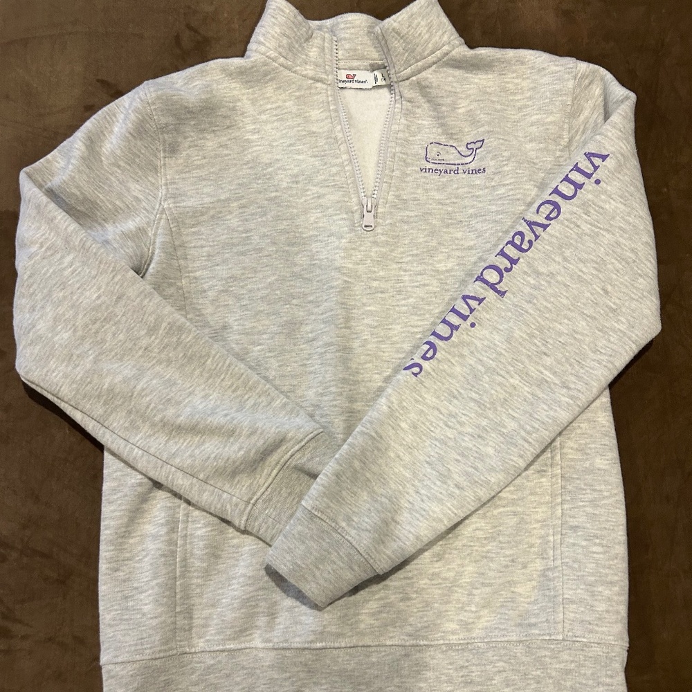 Vineyard Vines Quater Zip Sweatshirt size Girl's L. NWOT